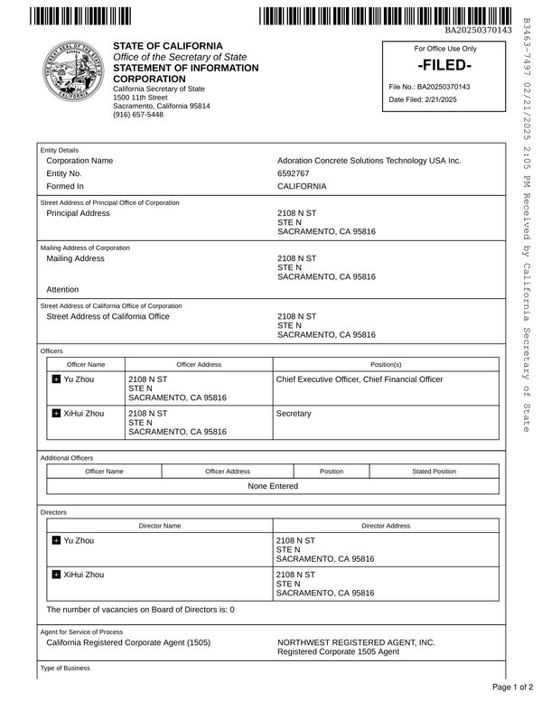 Statement of Information