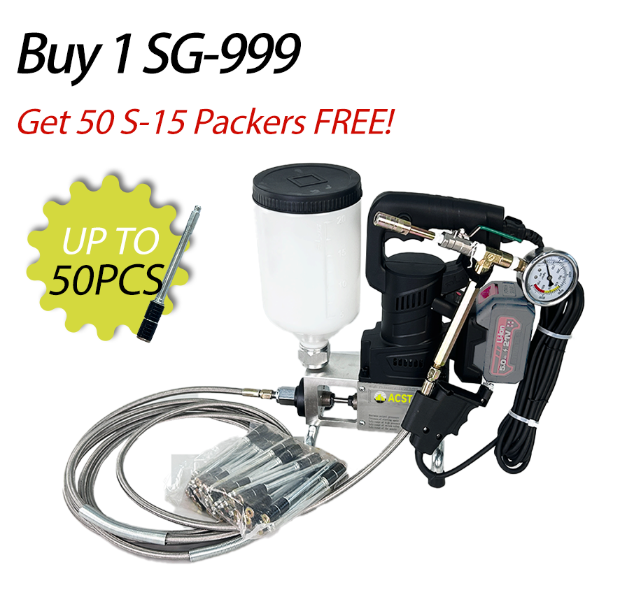 Get Packer of Adoration SG-999 Injection Pump for Concrete Repair,Crack Repair,Waterproofing