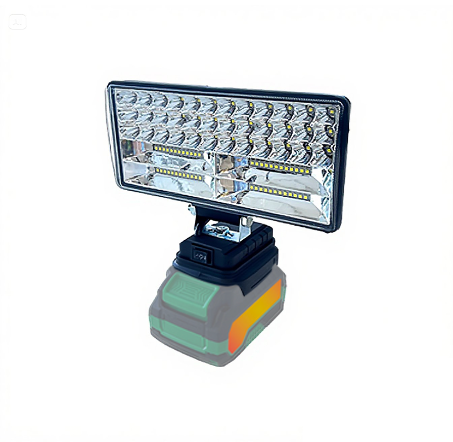 Light details of Adoration Cordless LED Work Light for Dewalt 20V 90W – 5400LM Flood Light with Battery