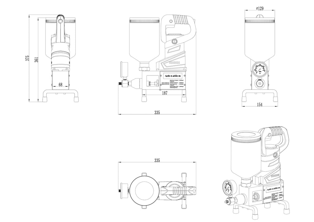 Details of Adoration SU-999 Injection Pump for Concrete Repair,Crack Repair,Waterproofing